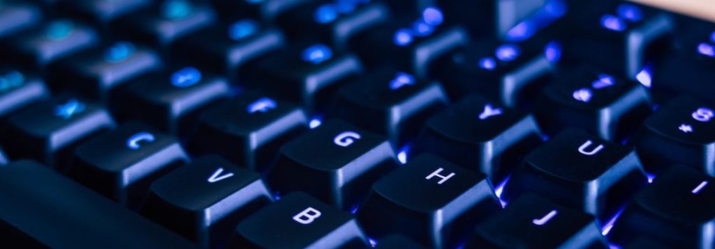 photo of a backlit keyboard
